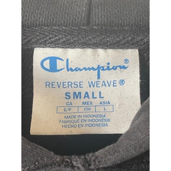 Champion Hoodie Small Black Reverse Weave Pullover - Picture 4 of 7